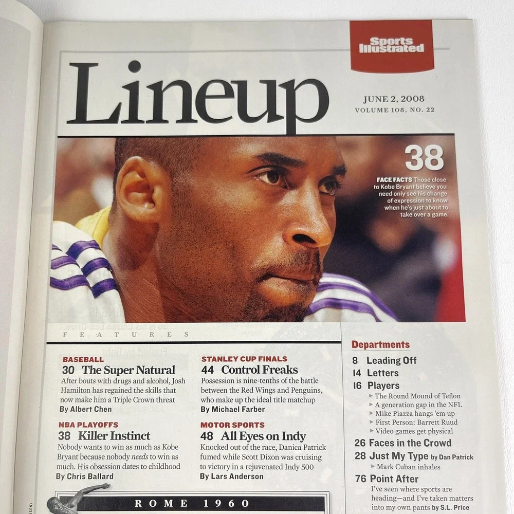 Sports Illustrated June 2 2008 Josh Hamilton Kobe Bryant Stanley Cup